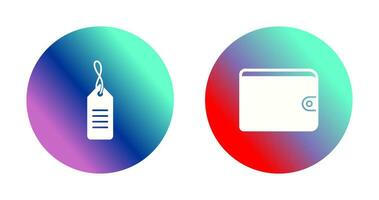 sale tag and wallet  Icon vector