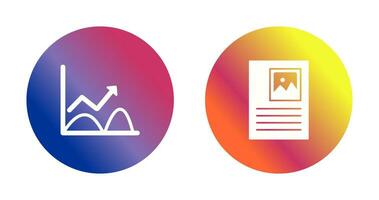 trend in graph and picture attachemnet  Icon vector