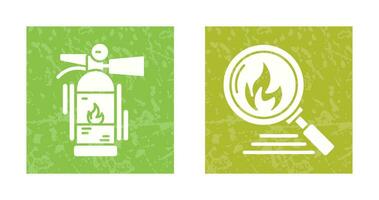 Fire Extinguisher and Disaster Icon vector