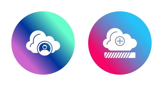 avatar y cargando icono vector