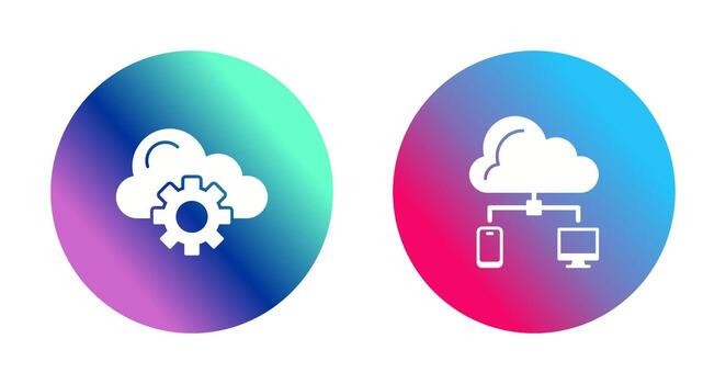 nube informática y nube icono vector