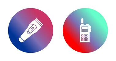 Trimmer and Communication Icon vector