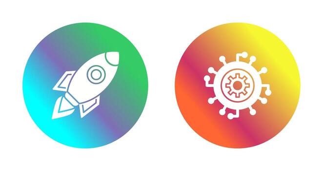 lanzamiento y Progreso icono vector