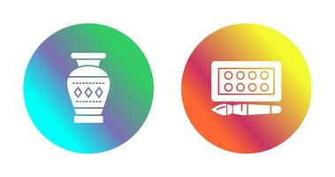 Vase and Water Colors Icon vector