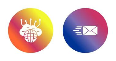 Computing Cloud and Mail Icon vector