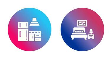 Kitchen and Bedroom Icon vector