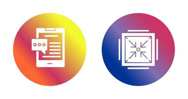 Chat and Minimize Icon vector