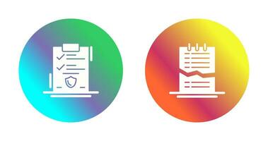 Approved and Corrupted List Icon vector