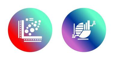 Plot and Pie Chart Icon vector