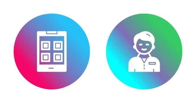 Apps and User person Icon vector