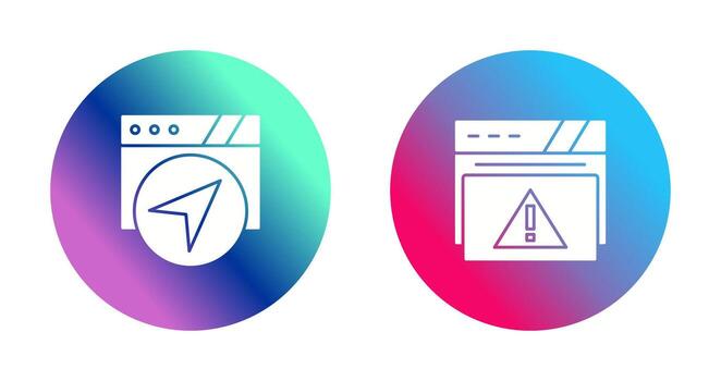 Navigation and Alert Icon vector