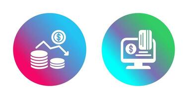 Money Loss and Online Payment Icon vector