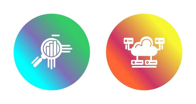 Business Analytics and Cloud Database Icon vector
