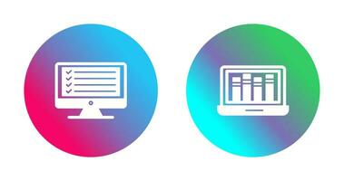 Online Checklist and Online Library Icon vector
