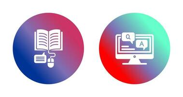 Online Learning and Faq Icon vector