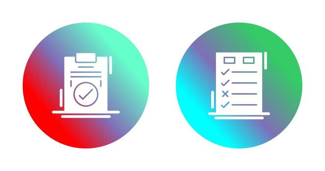 Today to Done Check List and Checkmark Icon vector