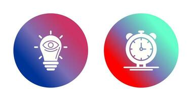 visionary and Alarm Bell Icon vector