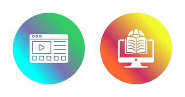 Online Tutorials and Learning Icon vector