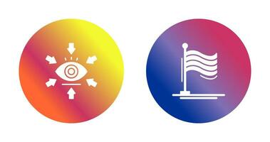 Visualization and Flag Icon vector