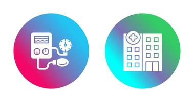 Arterial Pressure and Hospital Icon vector