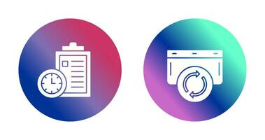 Time Management and Refresh Icon vector