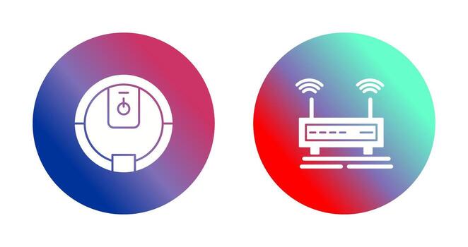 Power Button and Wifi Signals Icon vector