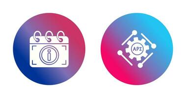 api and calendar Icon vector