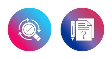 Research and Question Icon vector