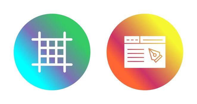 Square Layout and Web Page Icon vector