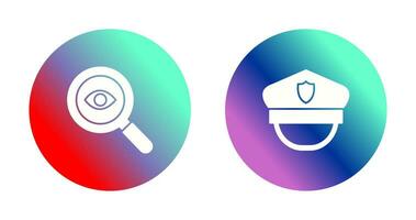 Detective and Police Hat Icon vector