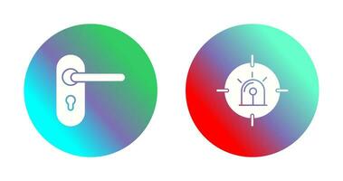 Alert and Door Lock Icon vector