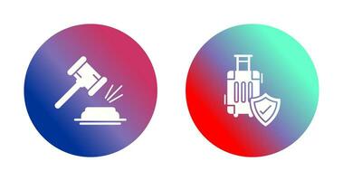 Gavel and Travel  Icon vector