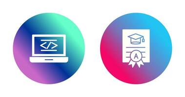 Coding and Report Card Icon vector