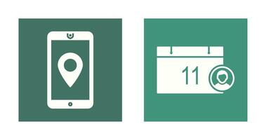 gps service and event management Icon vector