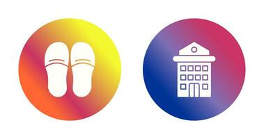 Slippers and Hotel Icon vector