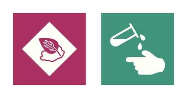 Environment hazard and Corrosive hazard  Icon vector