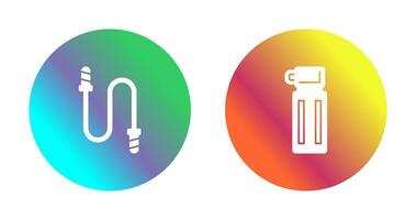 Jumping Rope and Thermos Icon vector