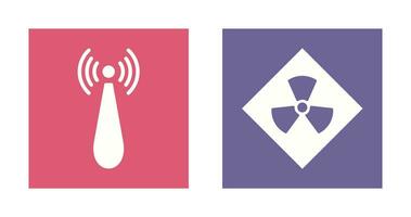 non ionizing radiation and radiation Icon vector