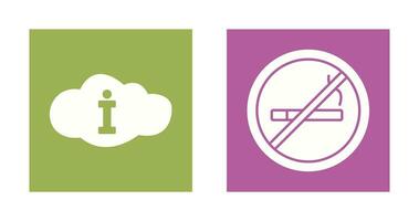 information and No smoking  Icon vector