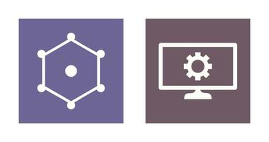 nodes and network setting  Icon vector