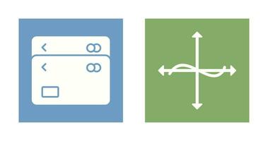 multiple cards and graph  Icon vector