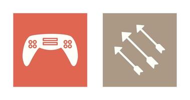 Gaming Console and Arrows Icon vector