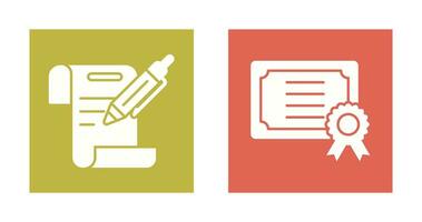 Contract and Certificate Icon vector