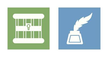 Jail and Inkwell Icon vector