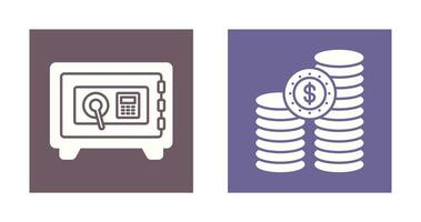 Safe Box and COINS Icon vector