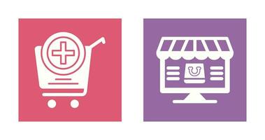 Add to Cart and Online Shopping Icon vector