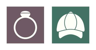 Ring and P Cap Icon vector