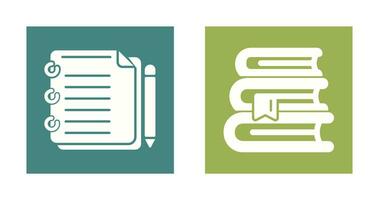 Write and Books Icon vector