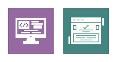 Coding and Complete Icon vector