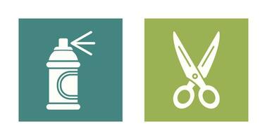 Spray and Scissors  Icon vector